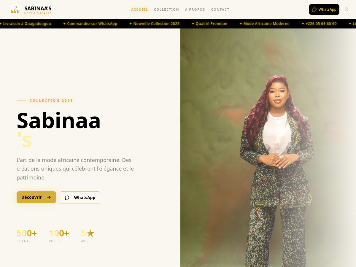 Site web Sabinaa's